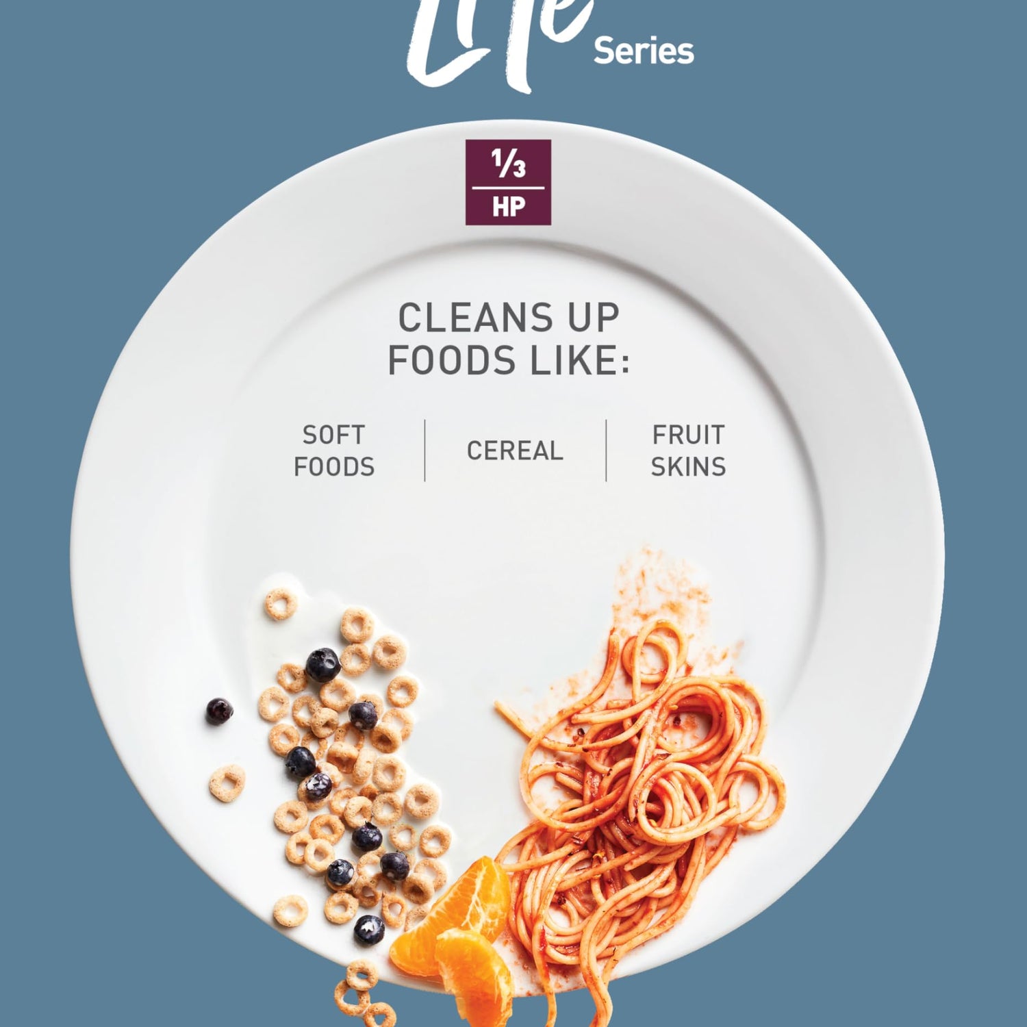 Moen GXP33C Lite Series PRO 1/3 HP Compact Continuous Feed Garbage Disposal for Kitchen Sink, Power Cord Included Moen