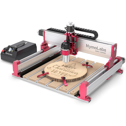 NymoLabs NBX-5040 CNC Router Machine with Custom-Made 710W 7000-30000 RPM Trim Router Spindle & ER-11 Collet, Milling Engraving for Wood Acrylic - WoodArtSupply