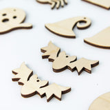 20 Halloween Unfinished Wood Laser Cut Earring Earrings Jewelry Crafts Blanks Owl,Ghost,Moon,Cat,Spider,Spiderweb,Pumpkin,Bat,Witch Hat,Tombstone Texan Wood Crafts