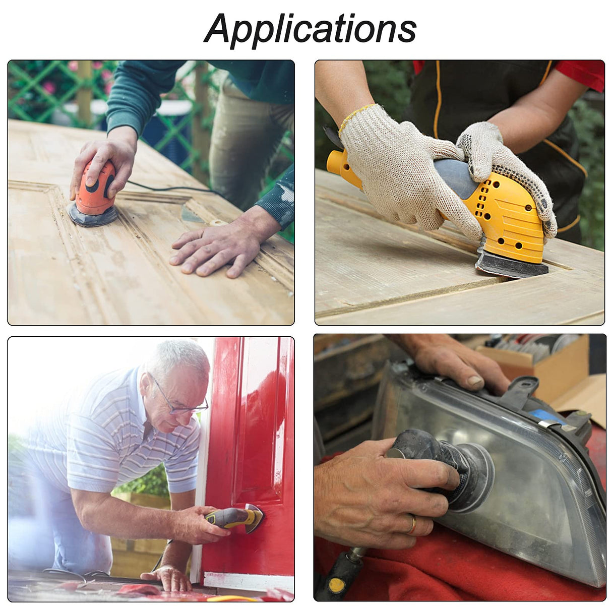 Triangle Sanding Pads Detail Sander Sandpaper for Oscillating 3-1/8 Inch Assorted Triangle Sandpaper 40/60/80/120/180/240 Grit Fit for Finishing Wood Spmarkt