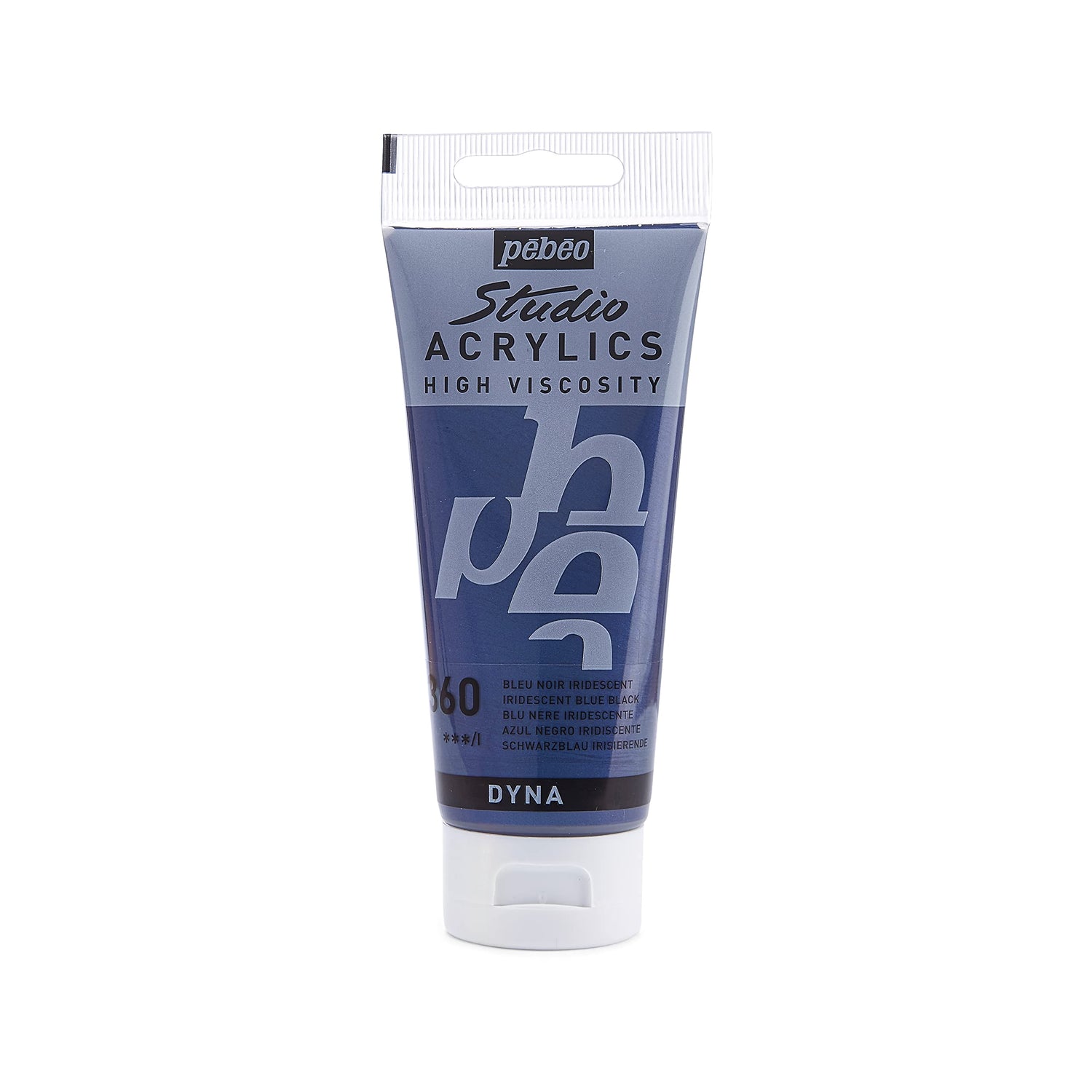 Pébéo 832-360 - Studio Acrylics Fine Acrylic - Acrylic Paint - Iridescent Acrylic - Iridescent Blue Black 100ml/3.38oz Pebeo