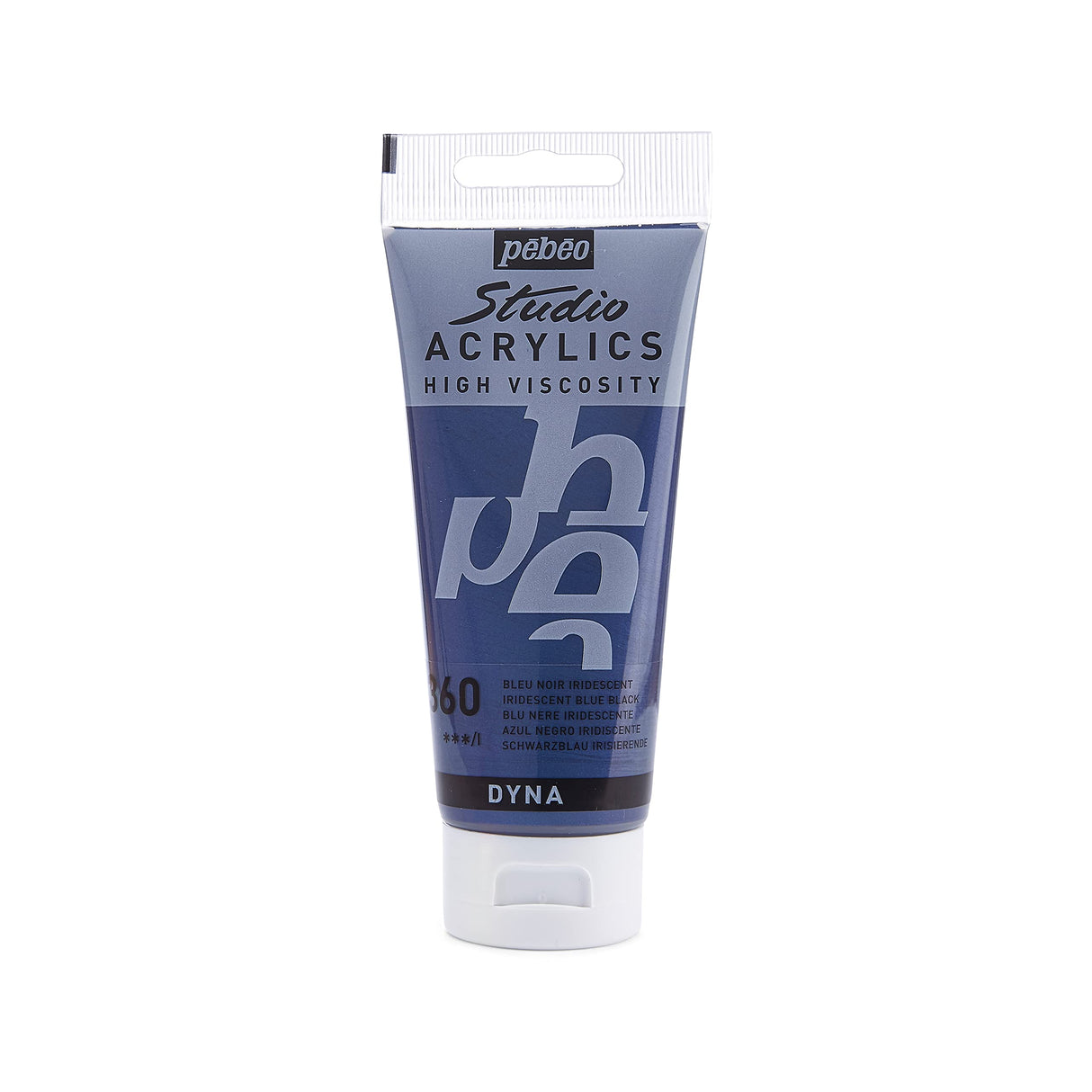 Pébéo 832-360 - Studio Acrylics Fine Acrylic - Acrylic Paint - Iridescent Acrylic - Iridescent Blue Black 100ml/3.38oz Pebeo