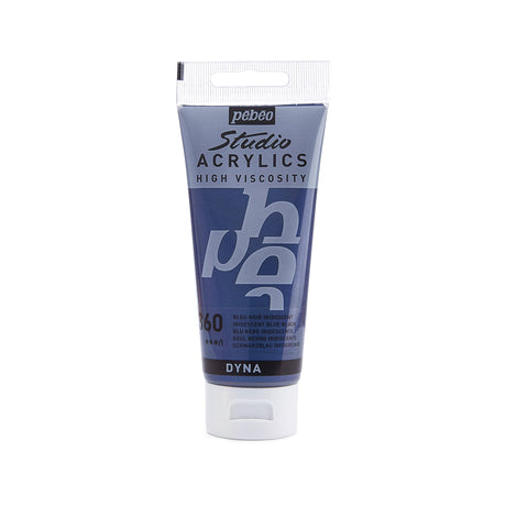 Pébéo 832-360 - Studio Acrylics Fine Acrylic - Acrylic Paint - Iridescent Acrylic - Iridescent Blue Black 100ml/3.38oz Pebeo