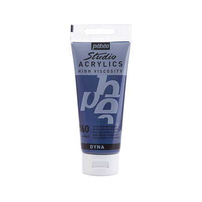 Pébéo 832-360 - Studio Acrylics Fine Acrylic - Acrylic Paint - Iridescent Acrylic - Iridescent Blue Black 100ml/3.38oz