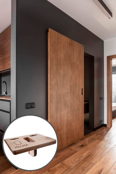 Milcasa Magic 2 (1800) – Wall Mount Concealed Sliding System for Wood Doors (Door is NOT Included) - Completely Concealed Hardware and Track. Made in Milcasa