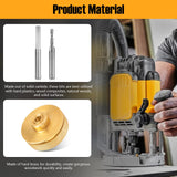 71333 Solid Brass Router Inlay Set for 1/4 Templates High RPM Routing, Includes 1/8" Carbide Spiral Bit + 1/4 Shank, Universal Quick Change Bushing, Ahuliao