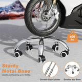 YJHome Rolling Stool, Rolling Stools with Wheels Foot Rest, Backrest Adjustable Height, Heavy Duty 400lbs Weight Capacity, Salon Spa Tattoo Massage YJHome