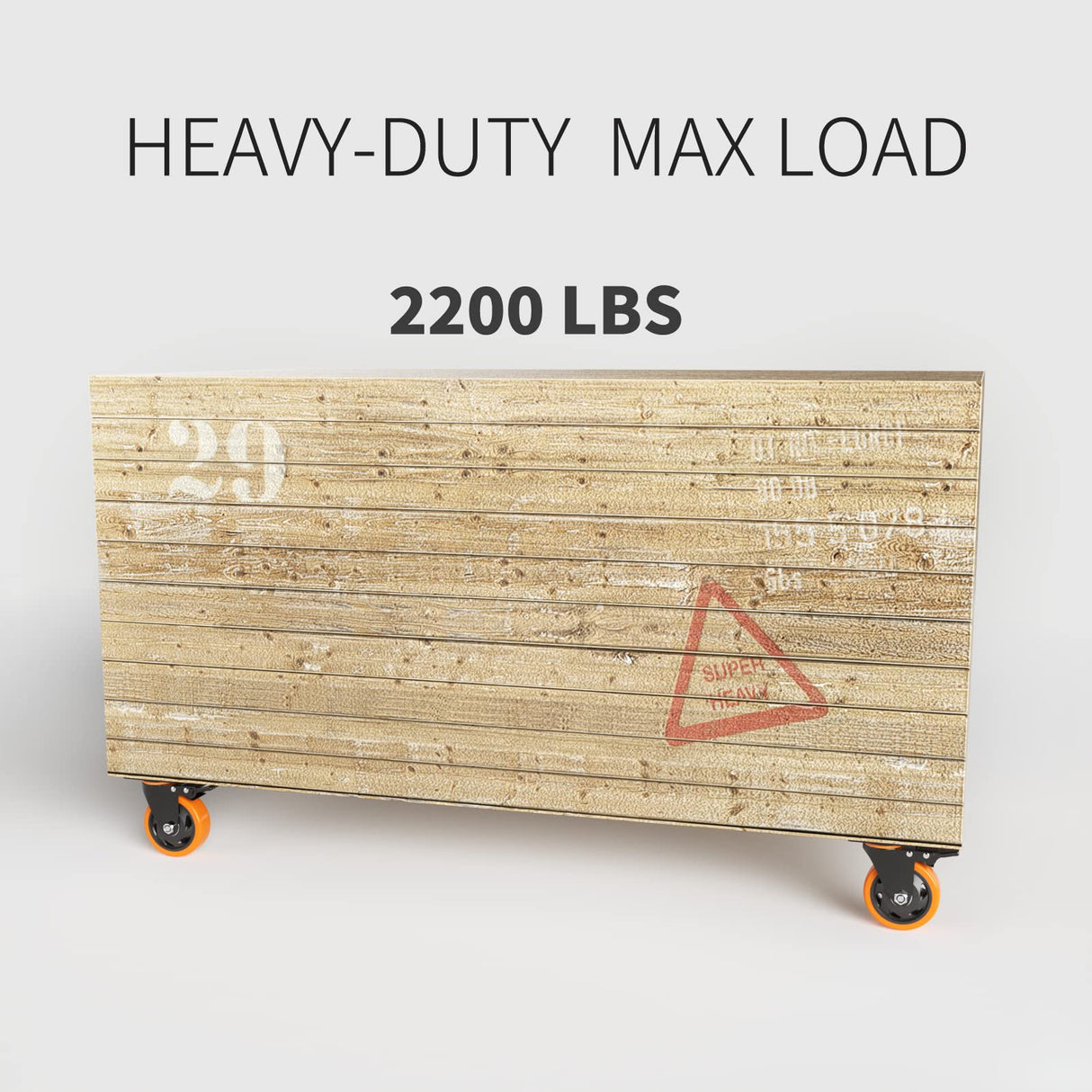 4 Inch Caster Wheels, Casters Set of 4, Heavy Duty Casters with Brake 2200 Lbs, Locking Industrial Swivel Top Plate Casters Wheels for Furniture and YUPEZOP