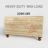 4 Inch Caster Wheels, Casters Set of 4, Heavy Duty Casters with Brake 2200 Lbs, Locking Industrial Swivel Top Plate Casters Wheels for Furniture and YUPEZOP