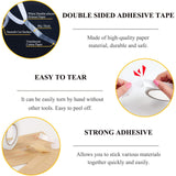 6 Rolls Double Sided Tape for Crafts, Multi-Size Double-Sided Adhesive Tape for Arts, Photography, Gift Box, Scrapbooking, Card Making, Paper Backing SmaringWing