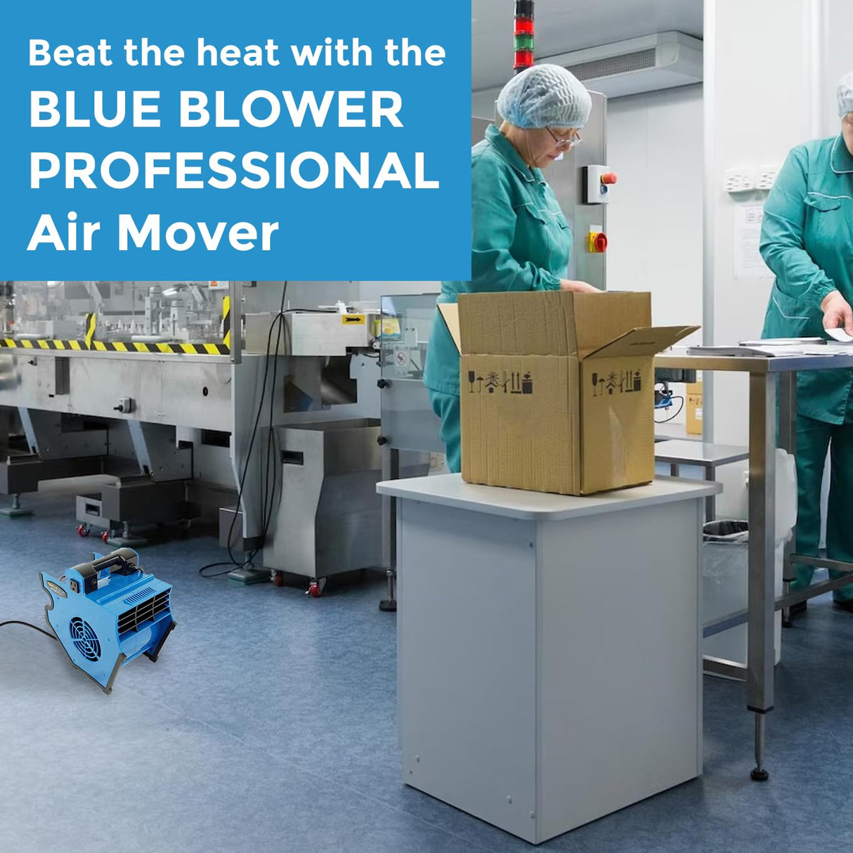 BLUE BLOWER PROFESSIONAL 300 CFM High Velocity Air Mover, Carpet Dryer, and Floor Fan. for Water Damage Restoration, Cooling, and Drying. BLUE BLOWER PROFESSIONAL