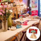 CHGCRAFT 10Pcs Triangle Wood Photo Holder Table Numbers Sign Holders Wooden Place Card Holders Name Photo Picture Holders for Wedding Party Birthday, CHGCRAFT