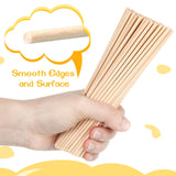 EBOOT Unfinished Natural Wood Craft Dowel Rods 100 Pack (6 x 1/8 Inch) EBOOT