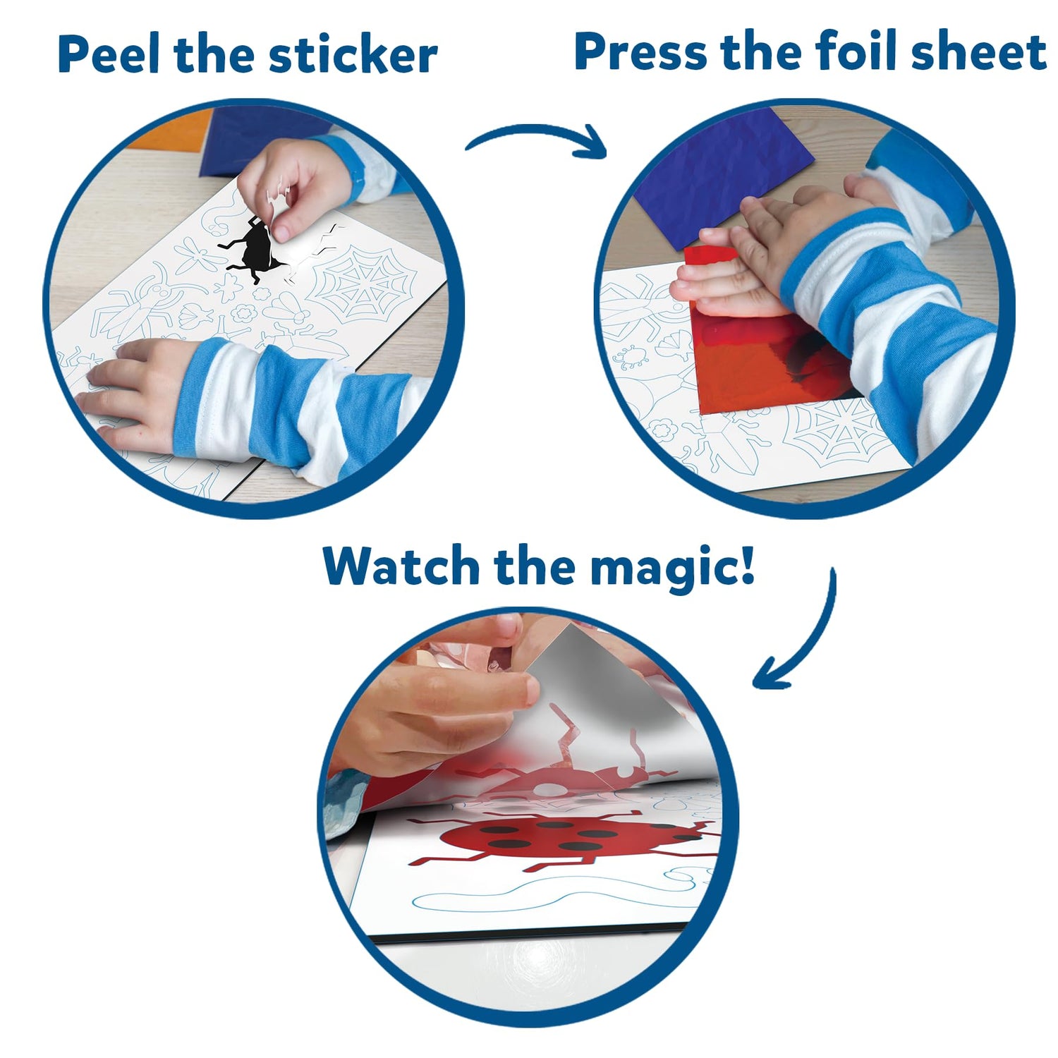 Skillmatics Art & Craft Activity - Foil Fun Bugs & Butterflies, No Mess Art for Kids, Craft Kits & Supplies, DIY Creative Activity, Gifts for Boys & Skillmatics