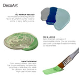 DecoArt Satin Enamels Acrylic Paint, 8 fl. oz. Jar, Pure White (Pack of 1) DecoArt