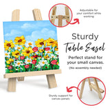 Chalkola Acrylic Paint Set for Adults & Kids - 56 Pcs Canvas Painting Kit with 32 Paints (22ml), 10 Brushes, 10 Canvases, Tabletop Easel, Palette, Chalkola