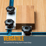 POWERTEC 71481 T Track Knob Kit w/ 7 Star Knob, 1/4-20 Threaded Bolts and Washers, 10 Pack, T Track Bolts, T Track Accessories for Woodworking Jigs POWERTEC