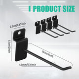 Yaocom 200 Pcs Slatwall Hooks Bulk Metal Slat Wall Hanging Hooks Panel Display Hooks Slatwall Hooks and Hangers for Garage Shop Retail Display Yaocom