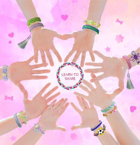 Friendship Girls Bracelet Making Kit - DIY Bracelet Kits Kids Toys Girls Gifts Ideas Ages 6 7 8 9 10 11 12 Year Old Birthday Present for Teen Girl COO&KOO