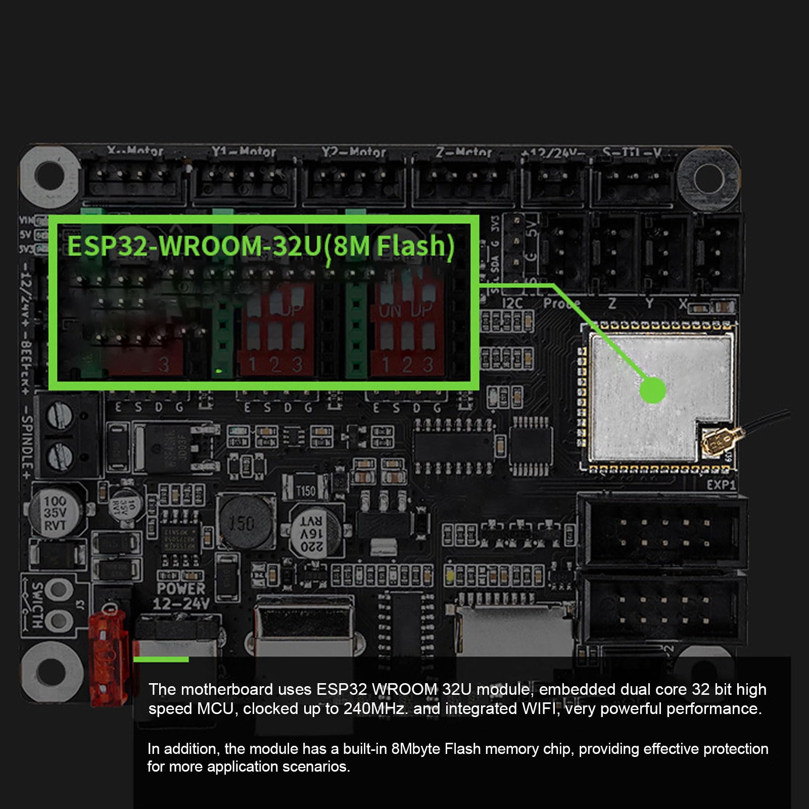 3D Printer Motherboard Kit 3D Printer Mini Controller Board Laser Engraving Machine Main Board 32 Bit for MKS DLC32 V2.1 Control Board - WoodArtSupply