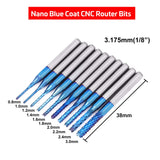 40Pcs End Mills CNC Router Bits Set 1/8" Shank, Mcwdoit CNC Machine Cutting Milling Tool Engraving Cutter Including Flat Nose/Ball Nose End Mill, mcwdoit