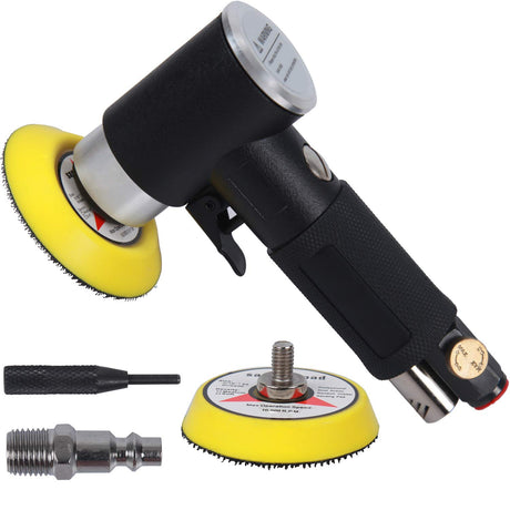 2" and 3" Random Orbital Air Mini Sander, Pneumatic Sander for auto sanding tools, 15,000 RPM Air angle sander, Pneumatic angle sander,Dual Action YELWAY
