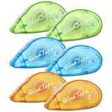 6 Pack Double Sided Tape Roller, Scrapbooking Tape, Permanent Adhesive Tape Dispenser Runner for Crafts and Arts Projects, Photo-Safe, 0.3-inch by XUXU