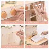 ROBOTIME Kids Play Kitchen Set - Rustic Wooden Pretend Play Kitchen with Leaf Light String, Apron, and Groves, for Toddlers 3+ (Rustic Style) ROBOTIME