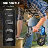 Cordless Reciprocating Saw for DeWalt 20V Max, Brushless Motor Variable Speed, Tool-Free Blade Change, Cerycose Reciprocating saw with LED Light,4 Cerycose