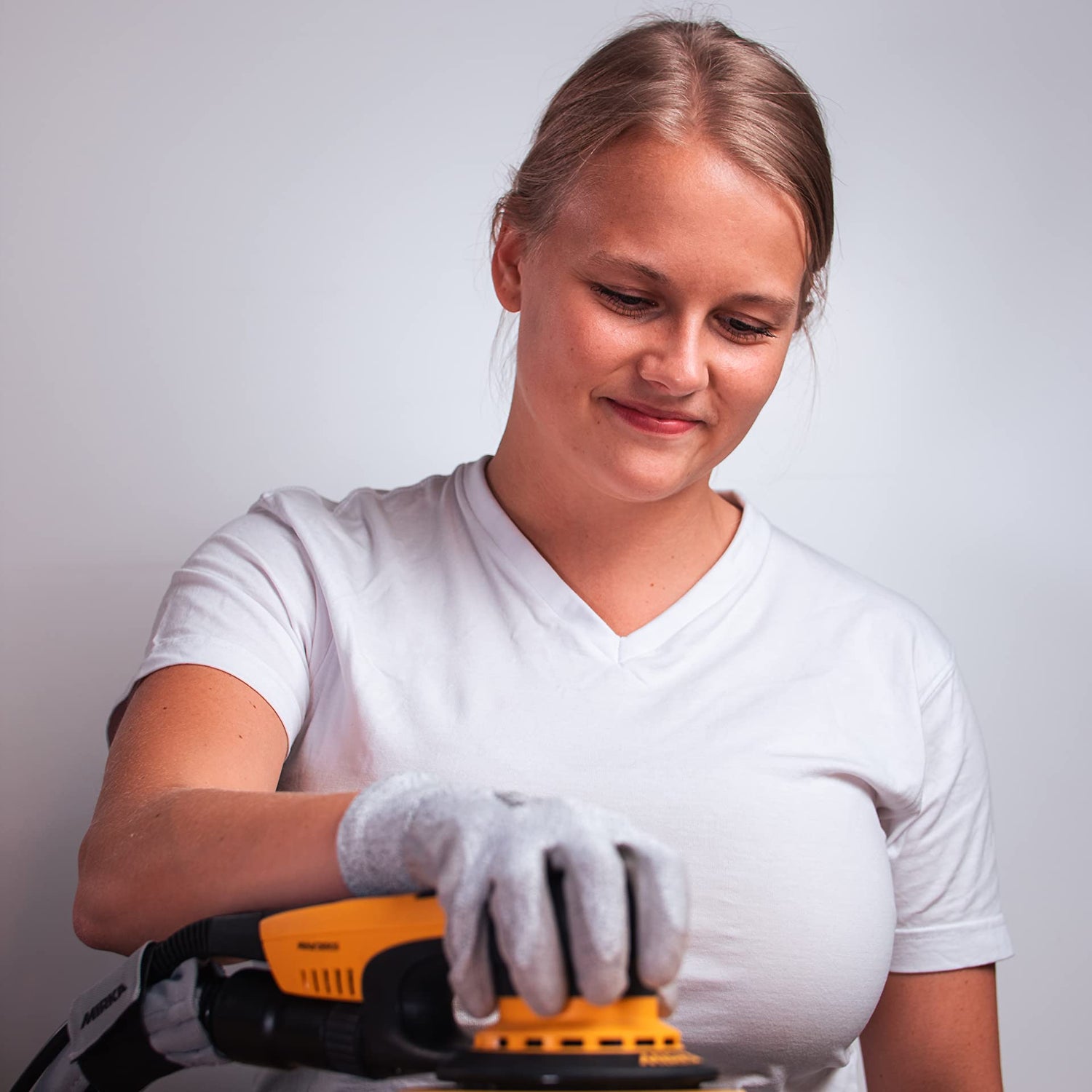 Mirka MID65020CAUS Direct Electric Random Orbital Sander, 6-Inch, Yellow, Black Mirka