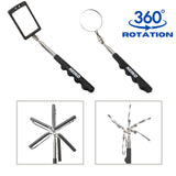 NEIKO 20736A (6) Piece Set, Magnetic Tool & Telescoping Mirror Set, Adjustable Telescoping Magnetic Pickup Tool, Flashlight 15lb Retriever Tool, 360 NEIKO