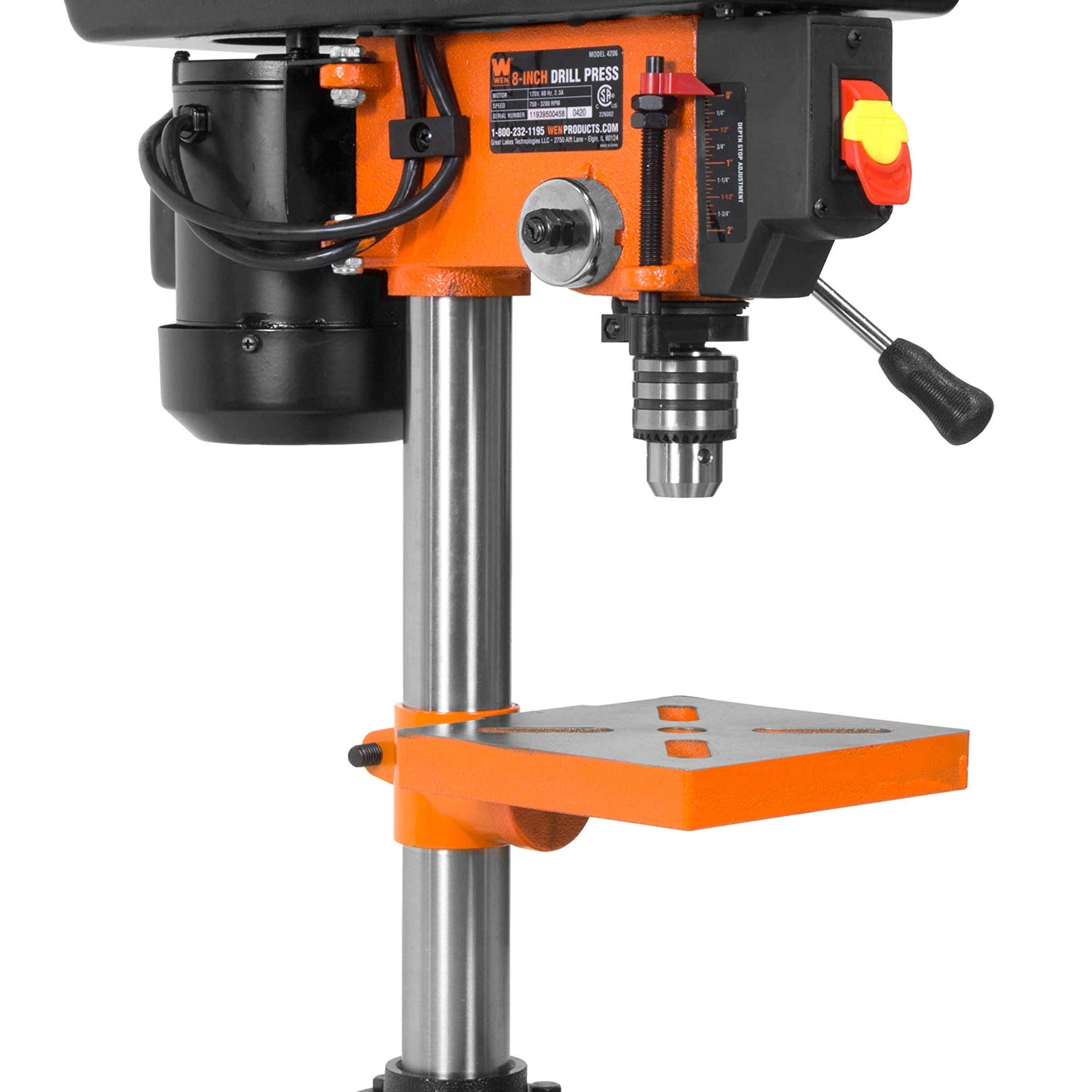 WEN 4206T 2.3-Amp 8-Inch 5-Speed Cast Iron Benchtop Drill Press,Black,Orange & 9-Inch Band Saw, 2.8-Amp Benchtop (BA3959) WEN