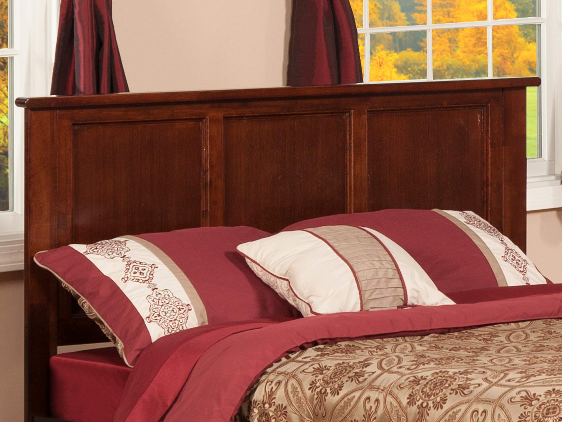 Atlantic Furniture R-186834 Madison Headboard Full Walnut - WoodArtSupply