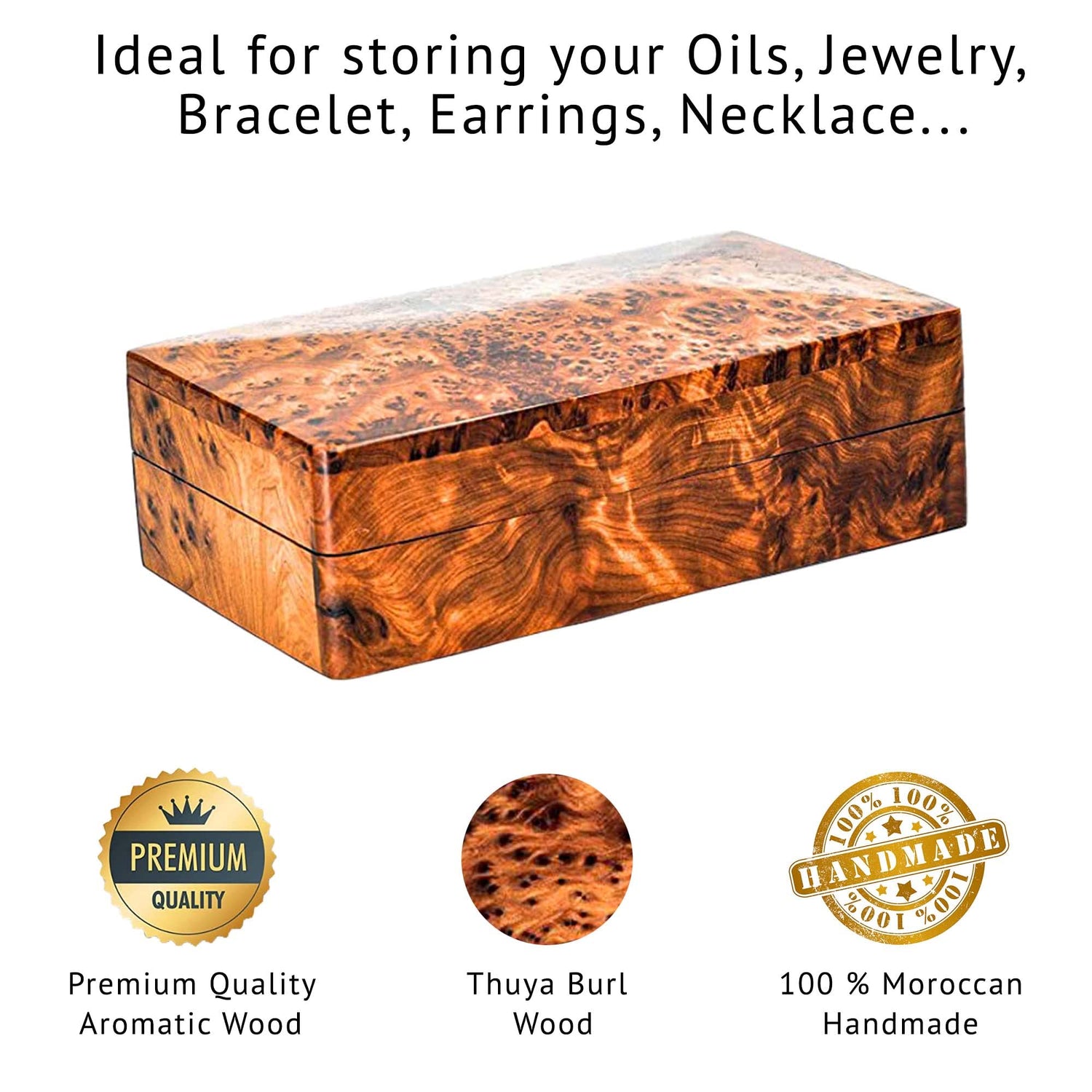 BAZAARDI Hand Carved Wooden Multipurpose Keepsake Jewelry Decorative Art Box Storage Organizer (Large wood Box,Antique) (LARGE) BAZAARDI