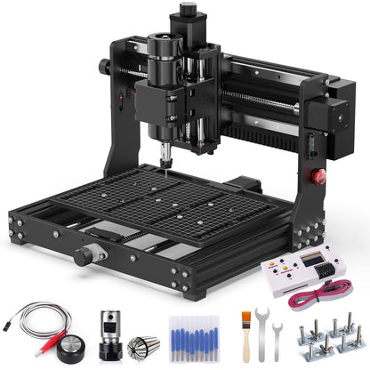 500W CNC Router Machine, MYSWEETY 3020 PLUS CNC Wood Router 3 Axis Desktop CNC Machine for Metal Wood Acrylic MDF with Limit Switches, - WoodArtSupply