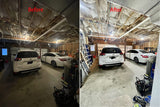 suyncyi 2 Pack LED Garage Light, 150W Ultra Bright Shop Light with 5 Adjustable Panels,15000LM 6500K E26/E27 Deformable Ceiling Lights for Garage, suyncyi