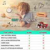 LOOIKOOS Toddler Musical Instruments Natural Wooden Percussion Instruments Toy for Kids Preschool Educational, Musical Toys Set for Boys and Girls LOOIKOOS