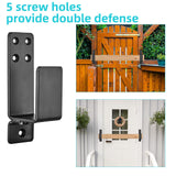 4 Pcs Door Barricade Brackets, Door Metal Bar Bracket for 2X4 Lumber Door Brace Security Bar as Home, Barn, Shed, Garage, Gate Security Door Tefola