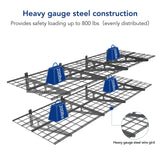 FLEXIMOUNTS 2-Pack 2x6ft Garage Shelving 24-inch-by-72-inch Wall Shelf Garage Storage Rack Floating Shelves, Black FLEXIMOUNTS