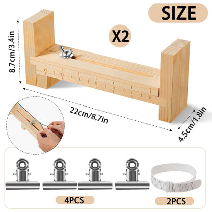 Burbell 2 Pcs Paracord Jig Bracelet Maker Adjustable U Shape Clear Scale Wood Bracelet Jig Kit DIY Hand Knitting Wristband Bracelet Braiding Kit with - WoodArtSupply