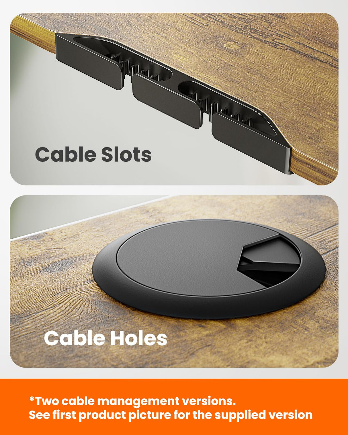 ErGear Height Adjustable Electric Standing Desk, 48 x 24 Inches Sit Stand up Desk, Memory Computer Home Office Desk (Vintage Brown) ErGear