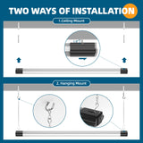Barrina LED Shop Light for Garage, 10000LM, 84W, 4FT, 5000K Linkable Light Fixture for Workshop, Basement, Hanging or FlushMount, Heat Dissipation, Barrina