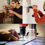 jar-owl Powerful Brushless Motor 21V Cordless Drill Set, 319 in-lb Torque, 0-1350RMP Variable Speed, 10MM 3/8'' Keyless Chuck, 25+1 Clutch, 1.5Ah jar-owl