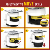HOLKIE Leveling Casters with Ratchet Handle Design Casters Set of 4 Total Capacity 4400 Lbs Heavy Duty Industrial Casters with Adjustable Leveling HOLKIE