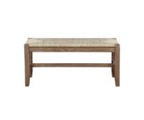 Alaterre Furniture Newport 40" Wood Bench with Rush Seat Alaterre Furniture