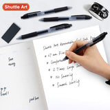 Shuttle Art Black Gel Pens, 100 Pack Retractable Medium Point Rollerball Gel Ink Pens Smooth Writing with Comfortable Grip for Office School Home Shuttle Art