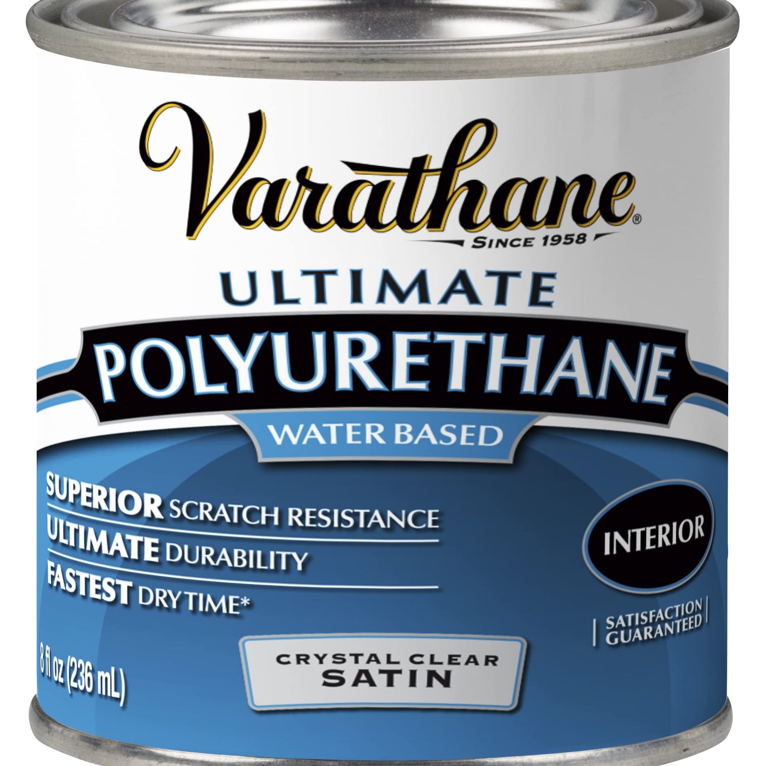 Varathane 200261H Water-Based Ultimate Polyurethane, Half Pint, Satin Finish Rust-Oleum