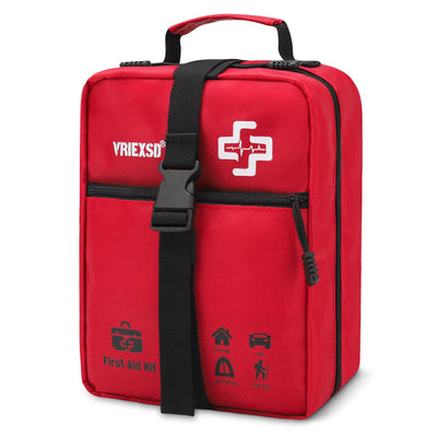 VRIEXSD 400 Piece Large First Aid Kit Premium Emergency Kits for Home, Office, Car, Outdoor, Hiking, Travel, Camping, Survival Medical First Aid Bag,