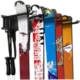 WALMANN Garage Storage Organization System Ski Wall Rack 10 Pairs of Skis Mount Hanger Home Shed and Garage Snowboard Wall Rack System Holds Up to Walmann