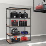 VEVOR Storage Shelving Unit, 5-Tier Adjustable, 2000 lbs Capacity, Heavy Duty Garage Shelves Metal Organizer Utility Rack, Black, 48" L x 24" W x 72" VEVOR
